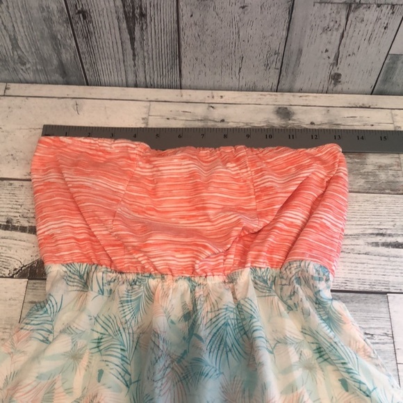 Lagaci Strapless Tropical Print Dress Medium - Picture 6 of 11